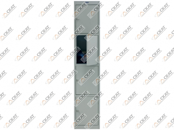 Шкаф металлический для раздевалок ПРАКТИК AL-004 (приставная секция) - фото - фото